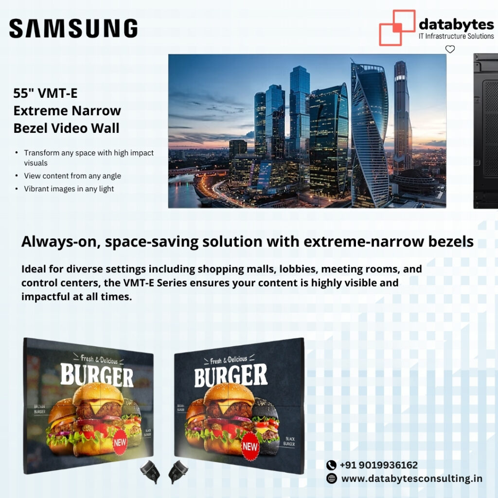 Explore Samsung's 55" VMT-E Extreme Narrow Bezel Video Wall