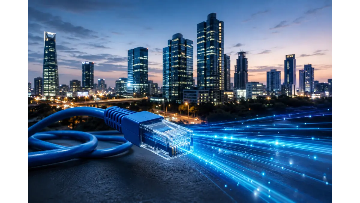 High-speed fiber optic internet leased line setup for Hyderabad startups.