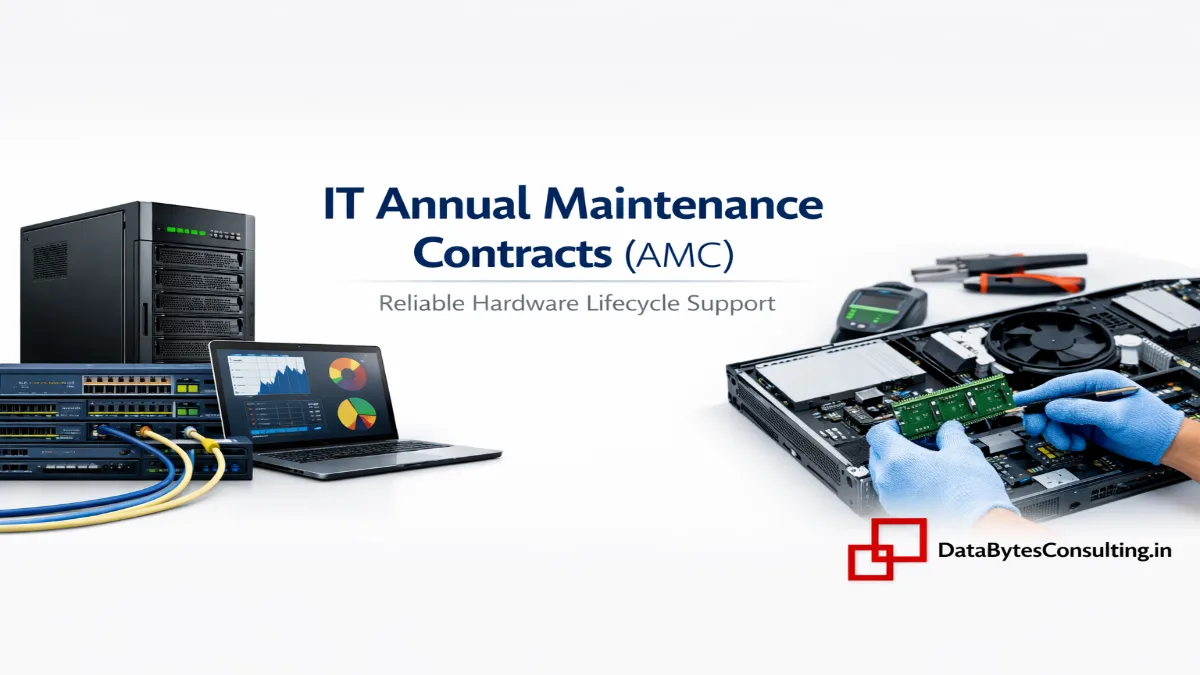 IT Annual Maintenance Contracts - Business-class IT AMC banner with DataBytes Consulting branding